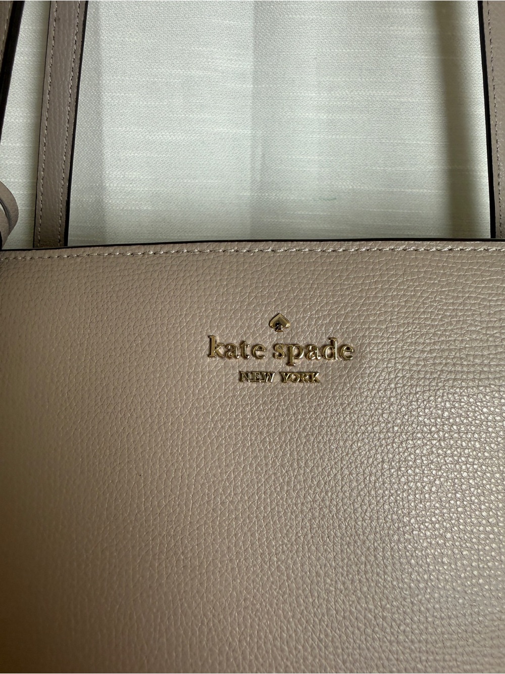 Kate Spade New York Cara Large Tote Gray Pebbled Leather Shoulder Bag - Picture 9 of 17